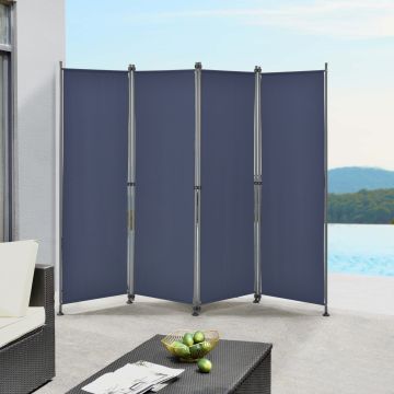 Trennwand Modica Outdoor 170x215 cm Dunkelblau pro.tec