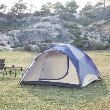 Campingzelt für 2 Personen in Blau [pro.tec]