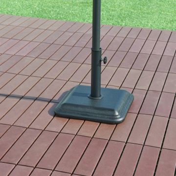 Sonnenschirmständer Biccari Beton 35x35x5,5cm Schwarz 12 kg [casa.pro]