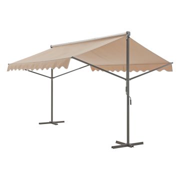 Standmarkise Selenizza freistehend 300x300x260cm Sandfarben [pro.tec]