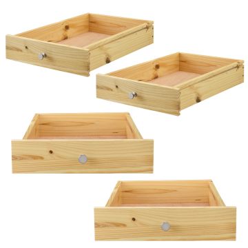 4x Schubladen für Europaletten-Möbeln DIY-Set Holz [en.casa]