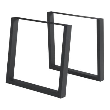 Tischgestell 2er Set Lülsfeld 72x75cm Schwarz [en.casa]