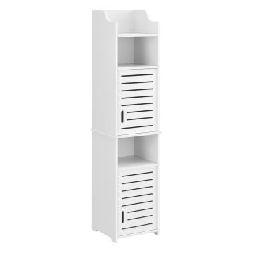 Badezimmerschrank Mora 135x32x32 cm WPC en.casa