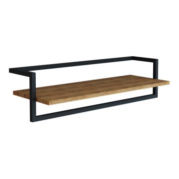 Wandgarderobe Evje 80x30x20cm Holzfarben/Schwarz [en.casa]