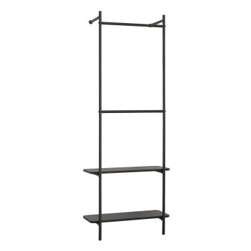 Wandgarderobe Bremanger 162x60x26cm Schwarz [en.casa]