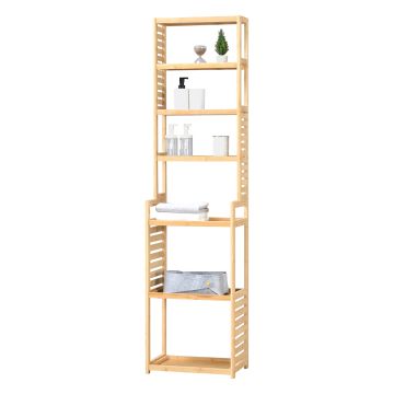 Standregal Forssa 165 x 42 x 28 cm Bambus Natur [en.casa]