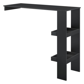 Bartisch Sölvesborg 120x45x106cm für Wandmontage Schwarz en.casa