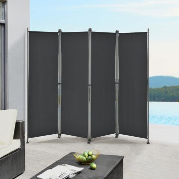 Trennwand Modica Outdoor 170x215 cm Schwarz pro.tec