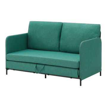 Schlafsofa Soini mit Liegefunktion Grün [en.casa]