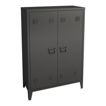 Metallschrank Oripää 110x75x33 cm Schwarz [en.casa]