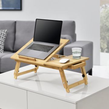 Bambus Laptoptisch Trysil 55x35x28cm [en.casa]