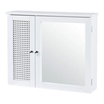 Spiegelschrank Karlsøy 50x60x15cm Weiß [en.casa]