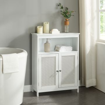 Badschrank Karlsøy 80x60x28cm Weiß [en.casa]