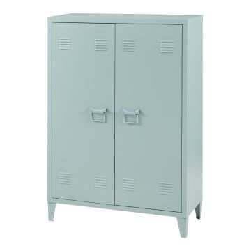 Metallschrank Oripää 110x75x33 cm Graublau [en.casa]