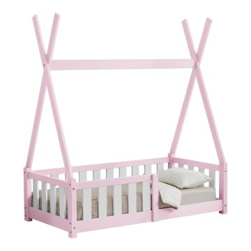 Kinderbett Helsingborg 70x140 cm Rosa [en.casa]